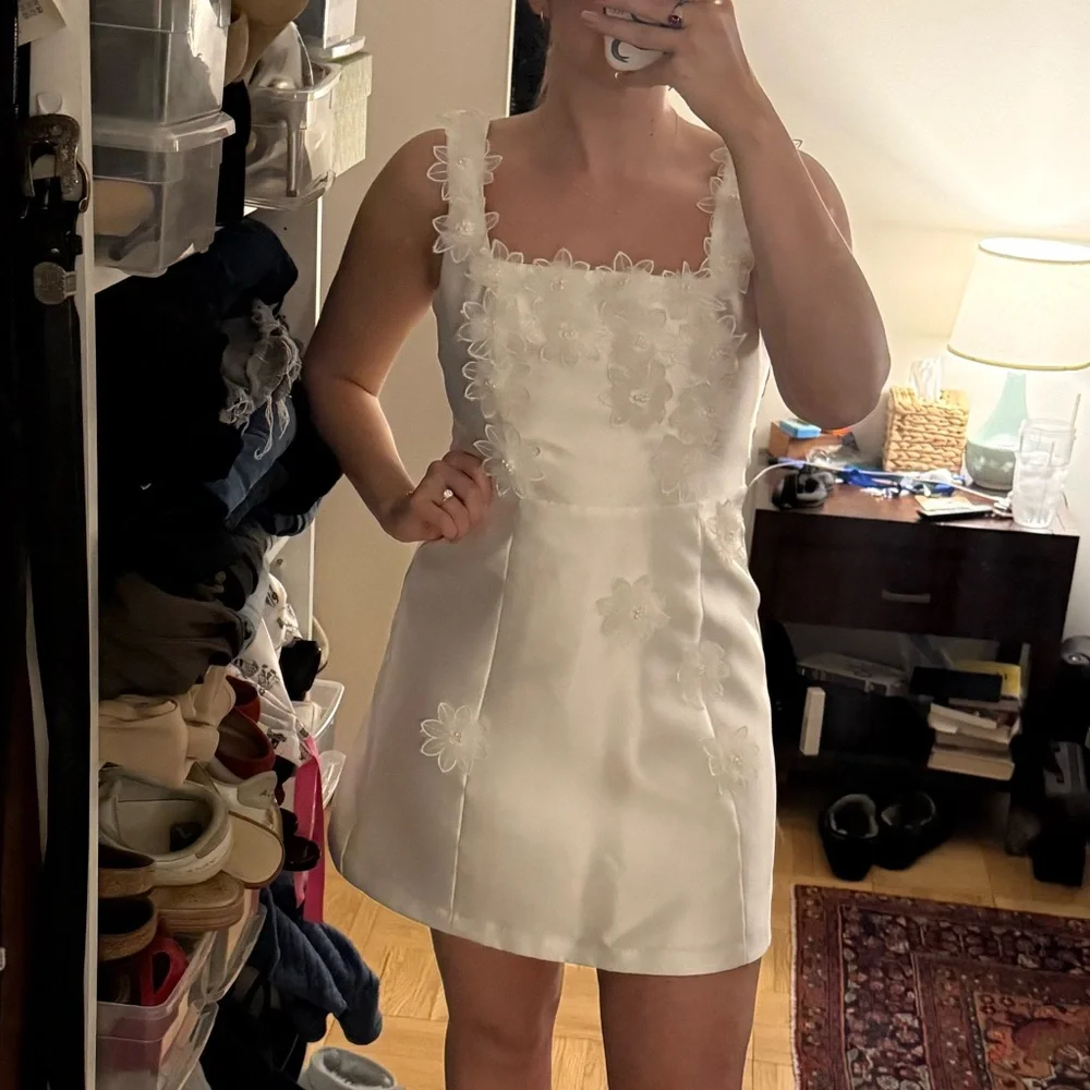 Elliatt White Floral Mini Dress - Picture 1 of 4